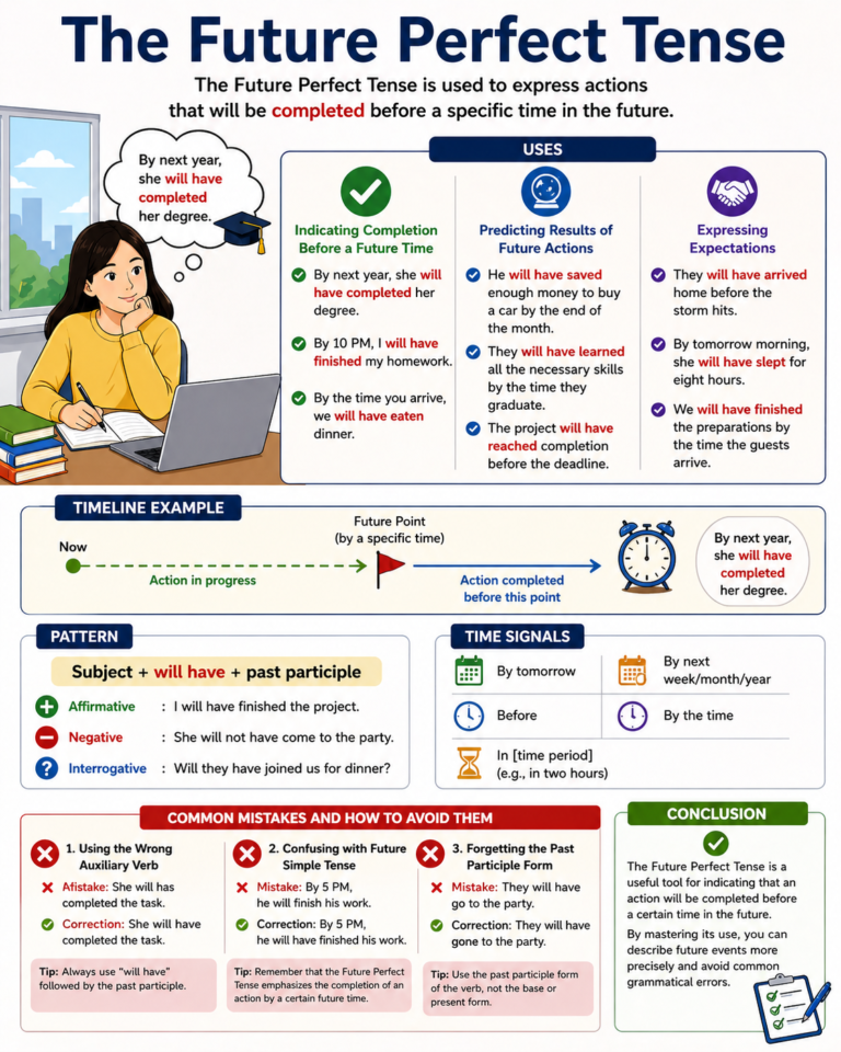 Future Perfect Tense: Rules, Uses, and Examples
