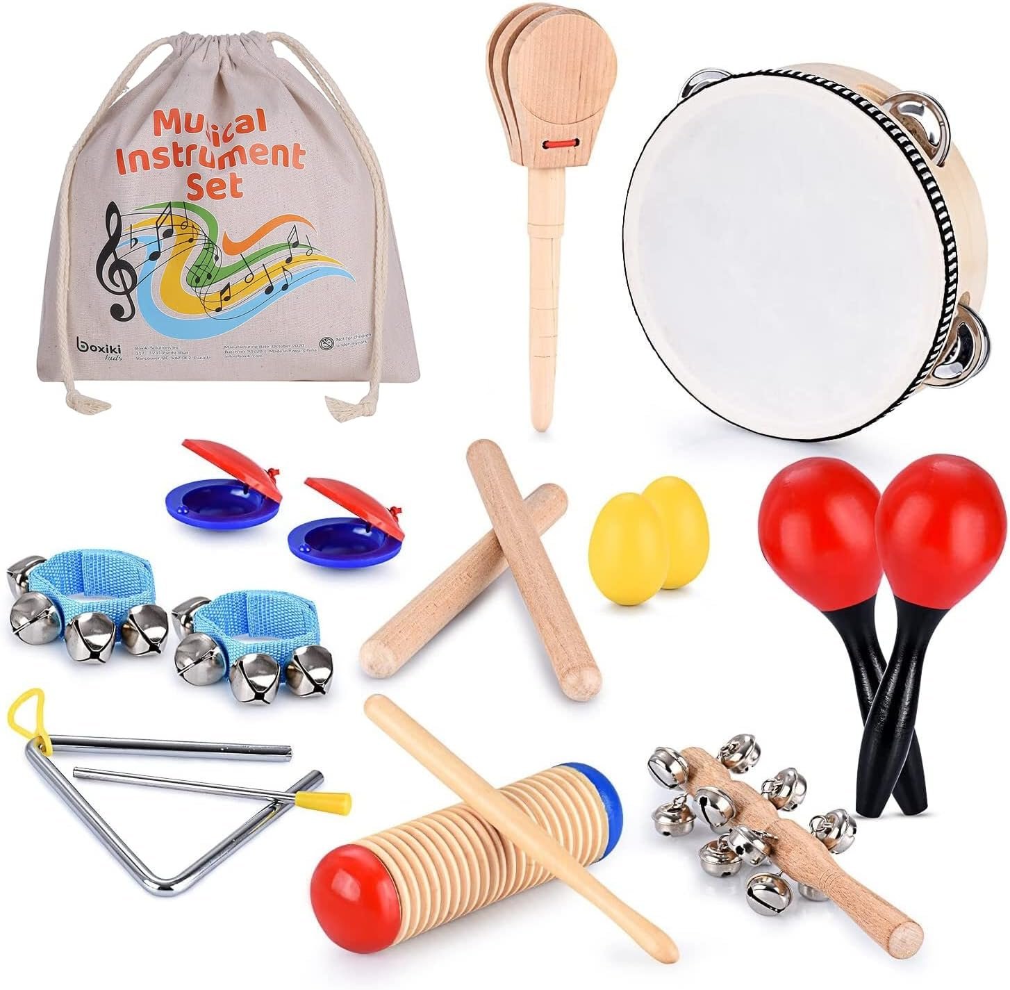 6PCS Kids Musical Instruments Set Fun Percussion Instruments Toy