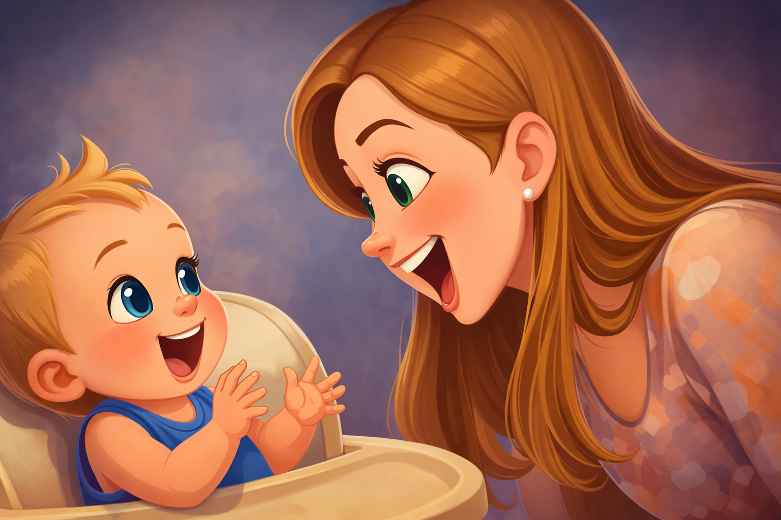 A joyful moment of connection—where simple conversations help build a child’s brain, confidence, and emotional bond.