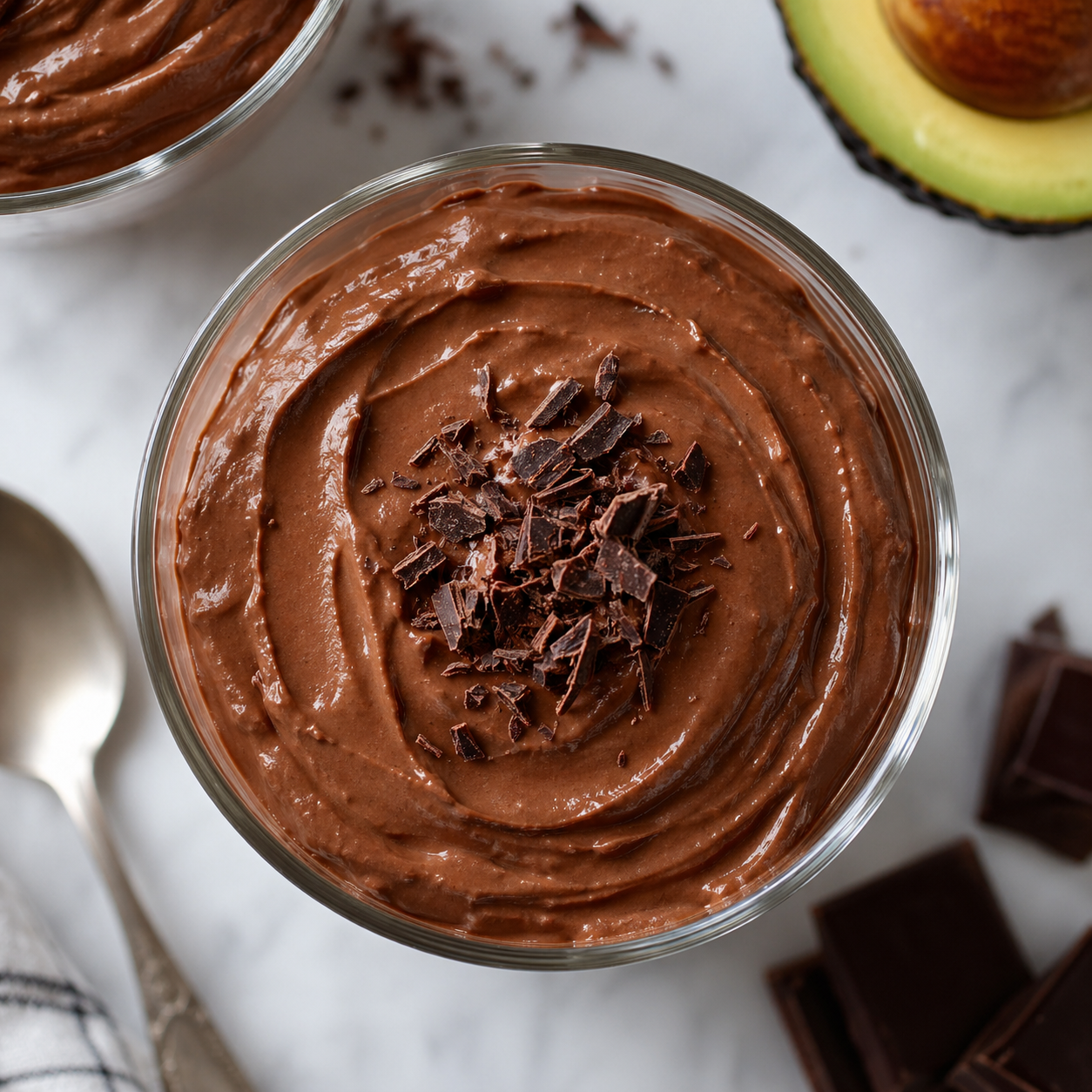 Keto chocolate avocado mousse creamy low carb dessert